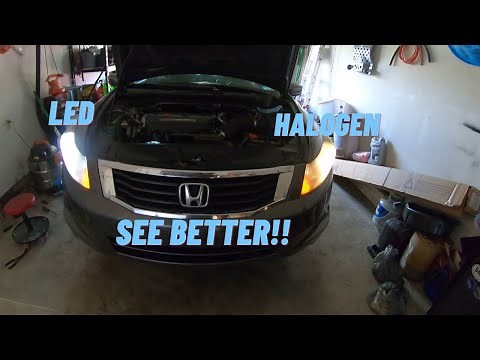 LED headlights! Def worth, 2009 Honda Accord headlight install.