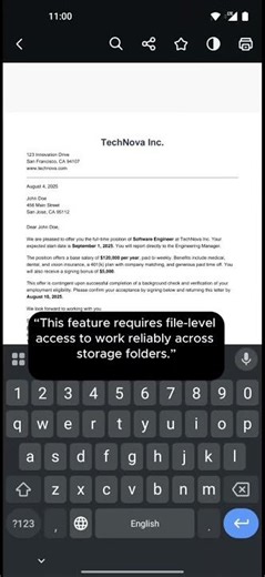 PDF AI – All Files Access Permission Use Case (Android 13)