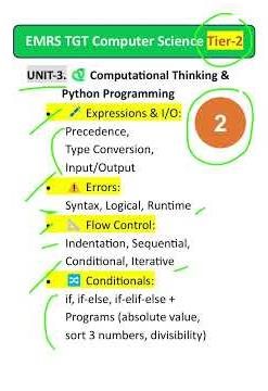 emrs tgt computer science syllabus #emrs #emrstier2 #computer