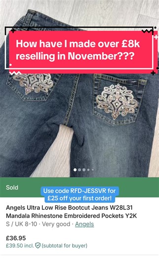 How can you use Fleek to uplevel your reselling business? Their Black Friday sale has up to 80% off - including on Y2K jeans bundles! These are my bread and butter sellers - I buy for £6-£8 and flip for £25-£40!! This has enabled me to grow my business to turnover more than £8k in November 😍 If you need help navigating the Fleek app then comment WhatsApp on this post and I’ll message you with my dedicated WhatsApp group with 121 support on all things fleek! 💕 #resellercommunity #resellertiktok