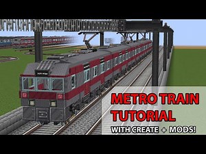 MINECRAFT METRO TRAIN TUTORIAL with CREATE + Mods - Schematic in the description!