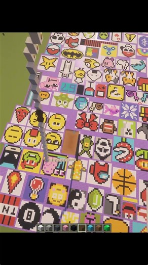 Satisfying pixel art in minecraft (mouse cursor) #shorts #gaming #minecraft