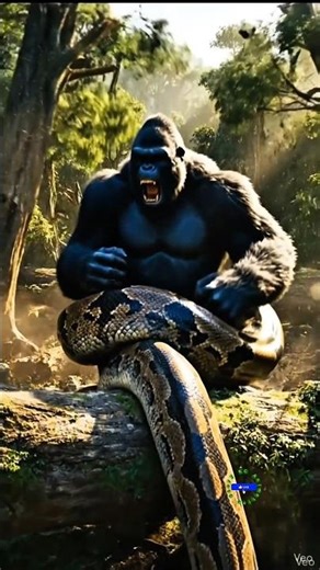 King Kong vs Titan Python 🦍🐍 | Epic Jungle Fight #kingkong #python #fighting #shorts #aianimation