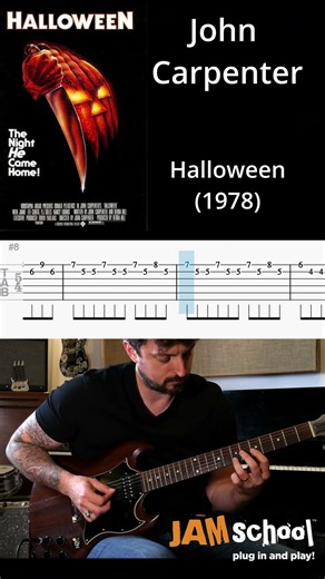 Halloween Movie Theme for Guitar with TAB #johncarpenter #halloween