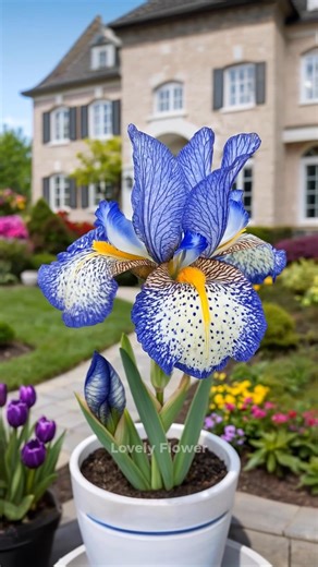 The Blue Veil Iris stands with royal calm — a masterpiece of color and quiet strength 🌸🌺🌼 #blueveiliris #irisflower #royalblueflower #floralbeauty #aestheticgarden #gardeninspiration #bloomingelegance #gardening #lovelyflower #houseplants #Plants #garden #leaf #flower #beautifulflower #rose #orchid #usa #unitedstates #canada #unitedkingdom | Lovely Flower