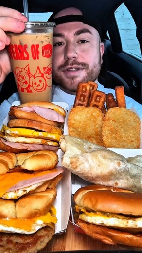 Eating Jack in the Box Breakfast Alone In My Car Just Hits Different 🍳🤤 ASMR Mukbang #asmr #foodasmr
