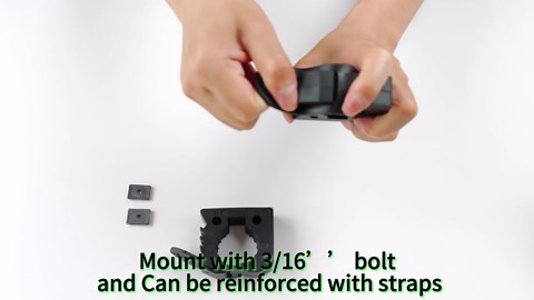 Quick Release Rubber Clamp Mount Kit 1-1/5"~1-1/2" in Diameter, RV Van Trucks UTV Car Accessories Tool Organizer Parts, 2 Pcs