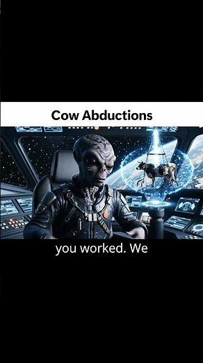 i want to believe...Alien on Cow Abductions #alien #comedy #cow #ai