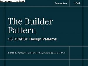 The Builder Pattern