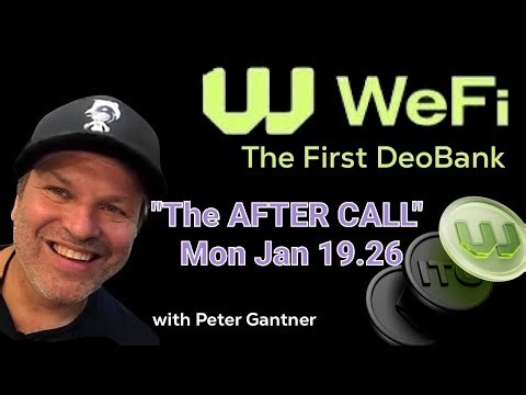 ☎️ WEFI on Mondays The AFTER CALL with Peter Gantner Jan 19 26