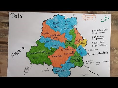 How to draw Delhi map SAAD
