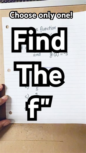 Consider the function, what's the first derivative #calculus #math #mathshorts