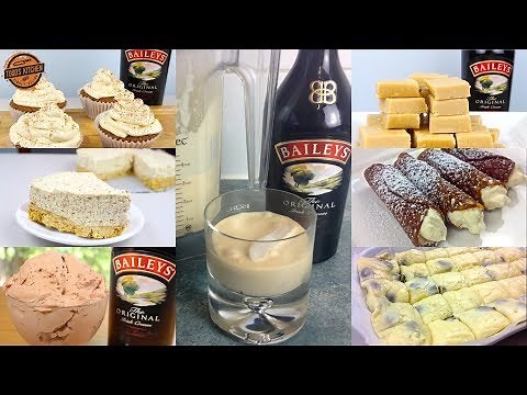 6 How to make Baileys Irish Cream recipes | DIY Baileys Fudge Cheesecake cupcakes Brandy Snaps