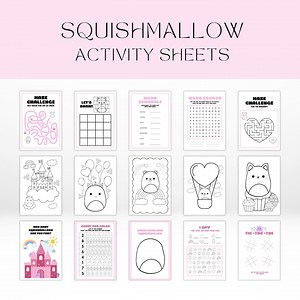 Printable Birthday Activity and Coloring Sheets Squishmallow Birthday Party Squishmallow Activity Bundle Coloring Pages Word Search - Etsy