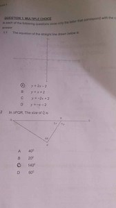 QUESTION 1: MULTIPLE CHOICEIn each of the following questions ... | Filo