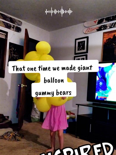 There's never a dull moment when your dad is a balloon artist... and clients make awesome balloon request! Ask and you shale receive! 💯 #balloontwisting #gummybear #balloonartistdad #inspiredballoons