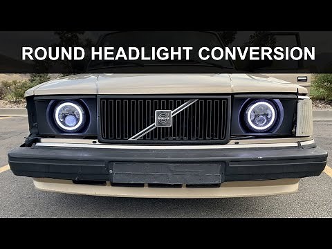 Volvo 240 Round Headlight Conversion