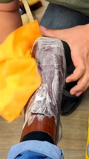 Restoring dirty faded old shoe with ASMR Sounds #asmrsounds #asmr #restoration #shoeshine | Shoe Shine.Home