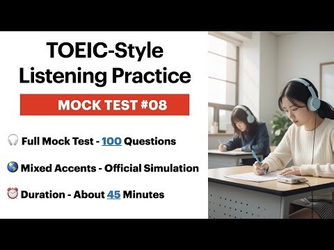 TOEIC-Style Listening Full Test #8 — Improve Your Score Fast! (with Answers)
