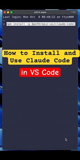 How to Install and Use Claude Code in VS Code (Step-by-Step Tutorial) #shorts #claudecode