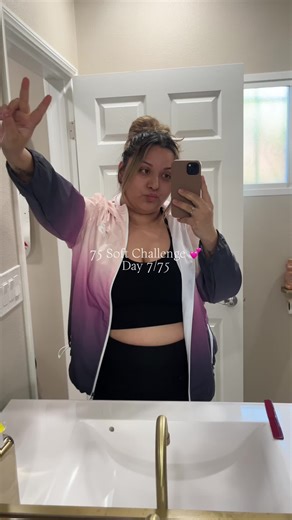 DAY 7/75 😭🫡👏🏽💕 We made it to a week y’all i will take a small win!!!#75softchallenge #75