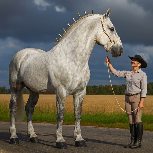 186K views · 5.5K reactions | Handled with care and confidence, this gentle giant is a perfect example of the powerful bond between horse and handler. #HorsePhotography #EquineBeauty #GreyHorse #HorseLife #Equestrian | Horse Grapevine | Facebook