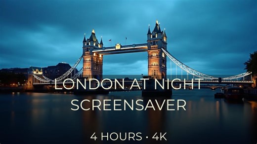 4 Hour London at Night 4K Screensaver, City Lights Ambient Video, Tower Bridge & Big Ben, Calm Cinematic Urban Ambience - Etsy UK