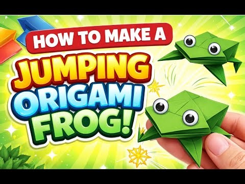 How to make an EASY origami frog that actually jumps!