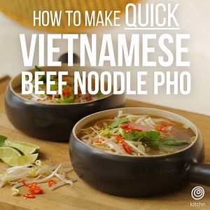 It may not be authentic, but this quick & easy bowl of shortcut pho sure is delicious! Bookmark this weeknight-friendly recipe for later: http://trib.al/PQOmiFu | The Kitchn