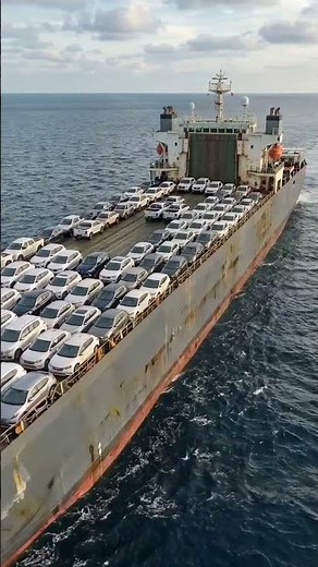 Inside a Giant Car Carrier Filled With Brand-New Vehicles