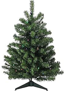 Northlight Pre-Lit Full Canadian Pine Artificial Christmas Tree - 3' - Multicolor LED Lights