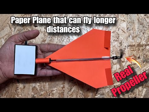 Paper Plane with Real Propeller Blades