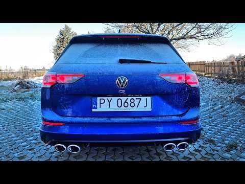 VW Golf R Variant 8.5 exhaust sound, cold start, revs, acceleration, launch control