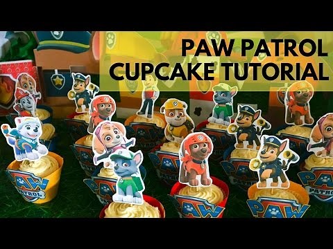 How to make Paw Patrol cupcake toppers and wrappers | FREE templates included