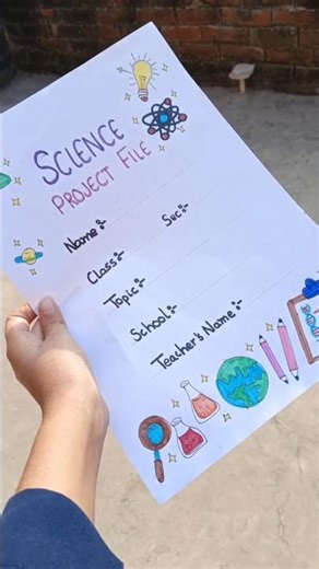 Science project file page design ideas 💡#science #design #file #project