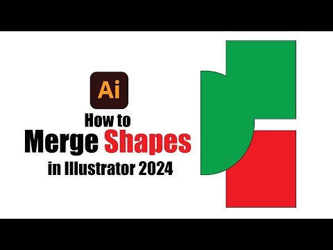 How to merge two shapes in Adobe Illustrator 2024 - Quick & Easy Tutorial