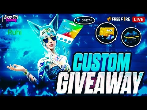 Free Fire Max Live Stream Giveaway Win Custom And Get UPI And Redeem Code
