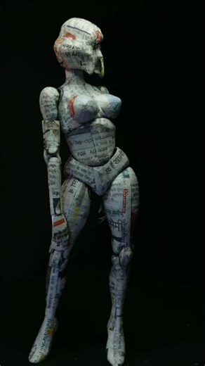 Girl | Paper Mache Action figure #art #actionfigure