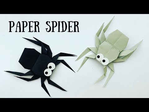 DIY How To Make PAPER SPIDER / Paper Craft / ORIGAMI SPIDER For Halloween / Halloween Craft 2022