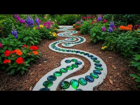 Cement & Wood Pathways → Upcycle Version ♻️ 22 Designs Under $25 for Small Gardens ✨