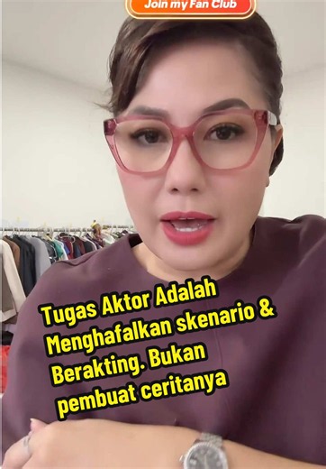 Tugas Aktor: Menghafal Skenario dan Berakting — Bukan Pembuat Cerita