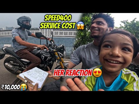Speed 400 Service Cost😱💸| Her Cute Reaction😍| Vlog 73❤️