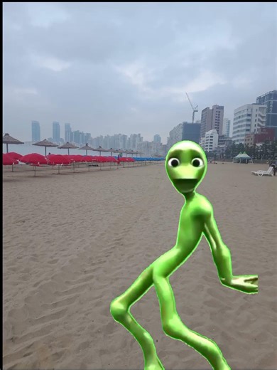 Cute Green Alien on a Beautiful Hill 🌄👽 | Mysterious Nature Scene