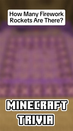 How Many Firework Rockets Are There? (Minecraft Trivia) #shorts