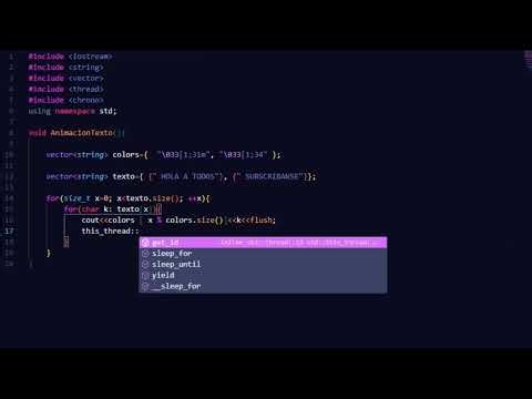 Aprendé a divertirte con C++ ( Este video muestra la manera en como podrías animar un texto en C++)