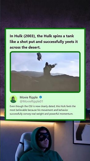 Hulk 2003 Hulk Spins and Throws a Tank Like a Shot Put