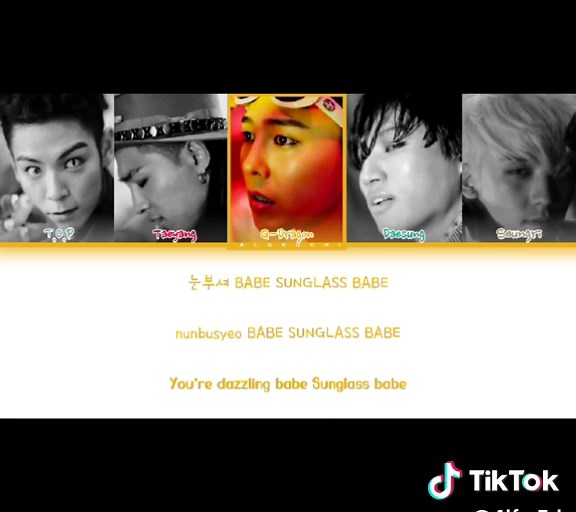 Color Coded Lyrics of BIGBANG's 'BAE BAE' in Han/Rom/Eng