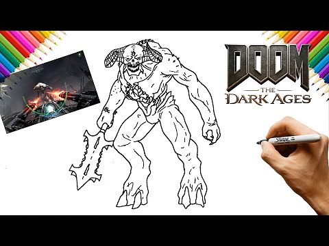 How to Draw Titan (Demon) from DOOM: The Dark Ages