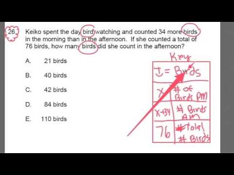 CBEST MATH #26 ~ Algebra WP1 ~ GOHmath.com