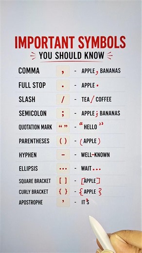 Punctuation Marks | English Grammar 💯 #english #grammar #education